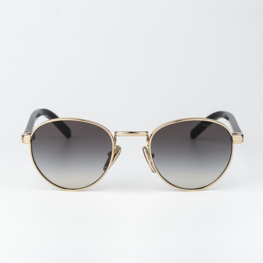 Prada Women Sunglasses Gold Grey Gradient Round PRB52S ZVN02C NEW AUTHENTIC